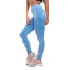 Long Basic Solid Plain Leggings Stretch Yoga Pants gym seamless leggings for women