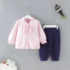 Baby clothing long sleeve coat Long Legging Pants girl sets children clothing