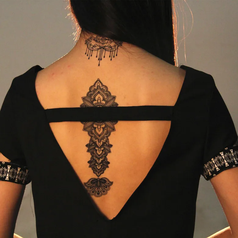 j001 j045b wholesale black lace tattoos temporary water j001 j045b wholesale black lace tattoos temporary water