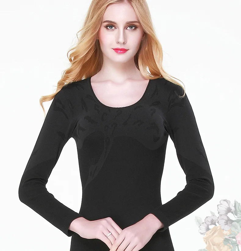 Custom 2016 cheap new female Ms women fashion sey beauty care thin seamless Thermal underwear set body shaping autumn winter lon