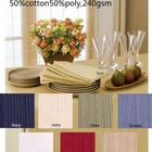 round or square of jacquard tablecloth with printed