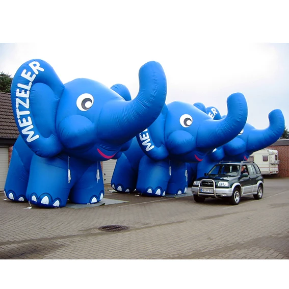 Personnaliser 5 m gonflable éléphant bleu pour la publicité