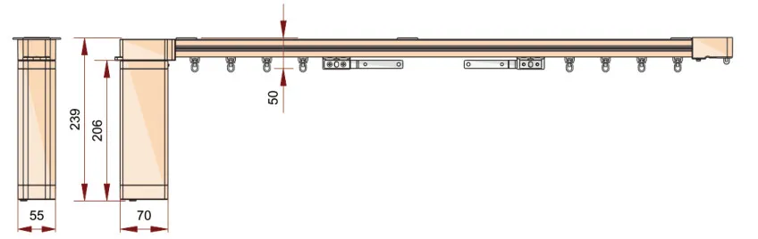 KECO battery Curtain Motor KA80A-DB Ultra Quiet with power saving lithium battery operated automatic curtain tracks