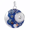 Wholesale Korea Fashion Crystal Simple Colorful Stone Interchangeable Classic Snap Button Jewelry Necklace Pendant