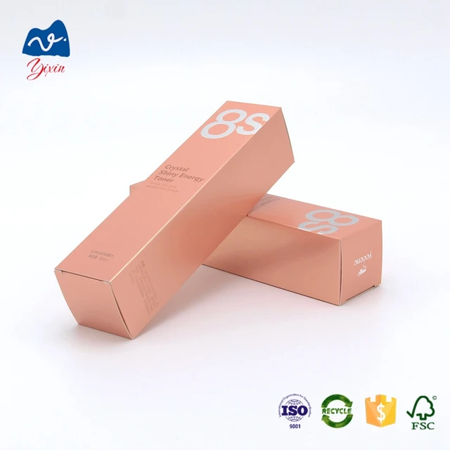 logo silver print packaging white cardboard cosmetic paper box