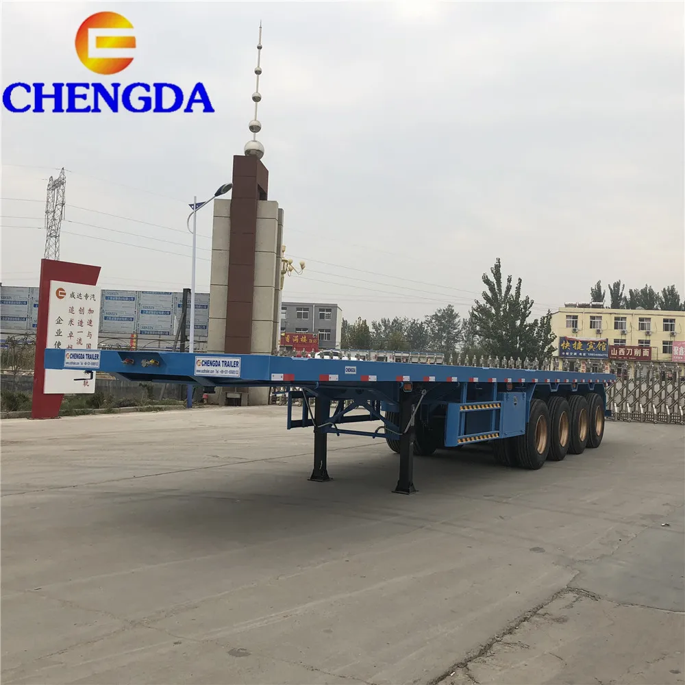 chengda 4 轴 40ton 平车半挂车与拖车集装箱锁