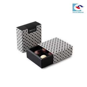 factory cheap custom black chocolate gift packaging paper box