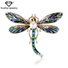 Wholesale custom jewelry pearl cute dragonfly brooch free shipping