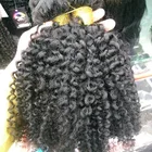 Brazilian hair extension kinky curl 14"-26" 100gram natural color boundle hair extension