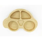 Food grade bamboo fiber baby dinnerware sets with custom printed pattern