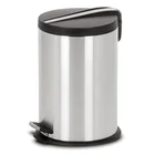 Household plastic lid stainless steel foot pedal trash bin