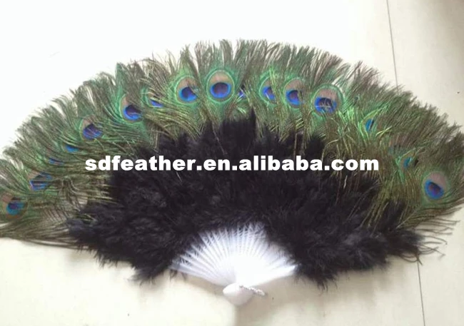 manufacture supplier 28 staves handmade black peacock feather