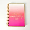 hard cover cheap school notebook notepad with pen spiral Zhejiang factory coil binding notebook