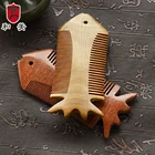 double sided fish lice beard brush head sandalwood detangling comb