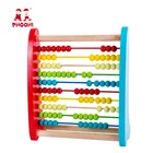 Children early educational learning montessori baby wooden bead abacus toy for kids