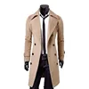 Latest Design Classic Men Winter Double Breasted Long Trench Coat