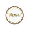 good quality Cheap Soft Real Leather Round size label for clothing