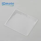 Conference plastic name badge customized size Frosty soft pvc card holder