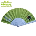 Paper Fan Manufacture Design Logo Customized Cheap White Plastic Paper Hand Fan