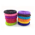 Plastic Telephone Cord Hair Rings Curly Traceless Hair Ties