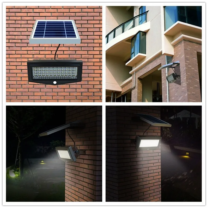 Smart Pir Control Cordless Wall Light Solar Garden Wall Lights