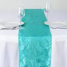 wholesale taffeta crushed or crinkle wedding crochet table runner