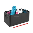Black Trunk Organizer Multi Compartments Non-woven Storage Box For Car
