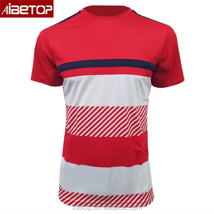 red and white soccer jersey team