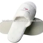 Hot sales 100% cotton open toe hotel velour disposable slipper