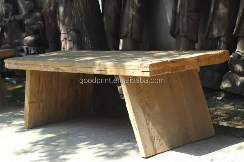 Vintage Reclaimed Solid Wood Bleached Natural Dining Table(SC6311)