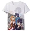 Fashion Men T-shirt Printing Sword Art Online SAO Anime Tops Costume Cartoon Tee