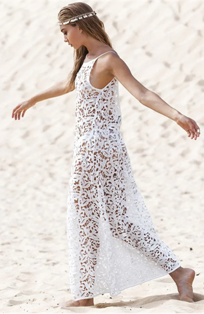 beach long dress outfit