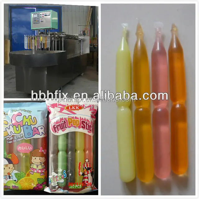 high efficiency pear ice pop jelly stick in soft tube filling