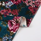 Newest luxury stretch floral printed velour fabric for clothing