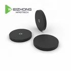 Neodymium rubber coated pot magnet with female thread