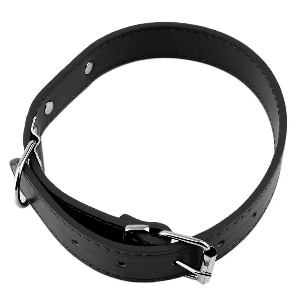 1 pcs PU Leather Dog Pet Cat Puppy Collar Neck Buckle Adjustable Safety Belt