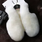 Hot Sale Winter Sleeveless coat girls fur vest Fox Fur real Vest winter