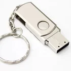 Stainless Steel USB Flash Drive wholesale Free Custom Logo Keychain Mini Metal USB pen drive 64GB 32GB 4GB