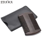 Popular Black Sandalwood Beard Comb with PU Bag
