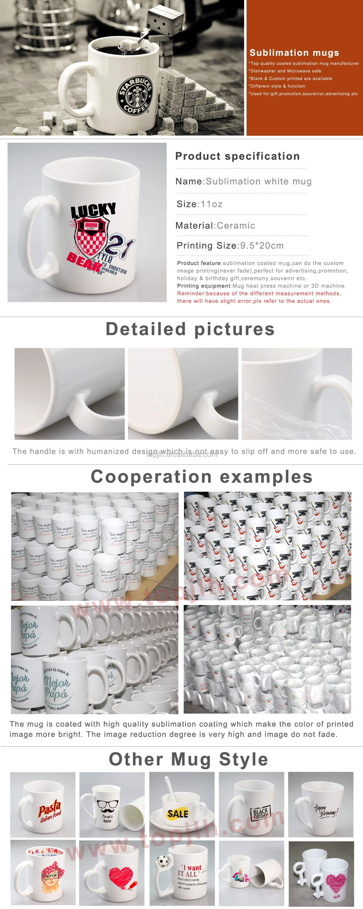 small size plain white blank ceramic sublimation coffee mugs