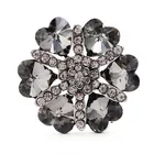 40mm Luxury Round Flatback Heart-shaped Rhinestones Decoration Shiny Button For Wedding Invitation Card