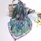 Hotsell lazada Chilli Princess Garden 100%silk scarf 90*90cm KTFL9074