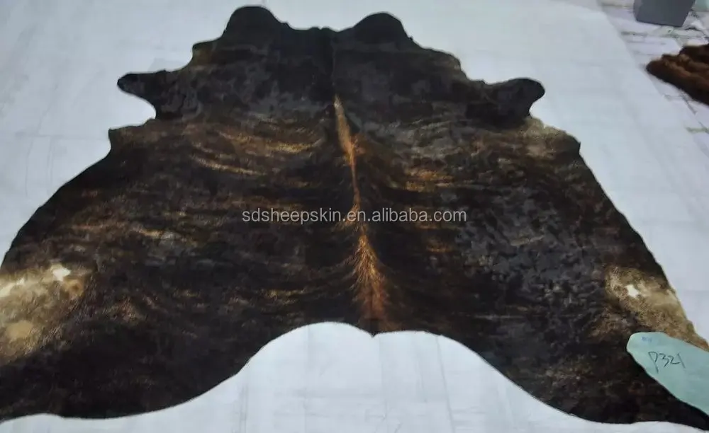 aviation black leather cow hides for sale