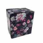 Beautify Mirrored Glass Jewelry Box & Cosmetic Organizer: 3 Drawers