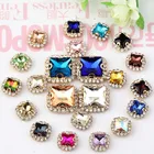 All Colors Glass Chaton Stones Silver Base Rhinestones Clear Crystal Sew On Rhinestones In Claw