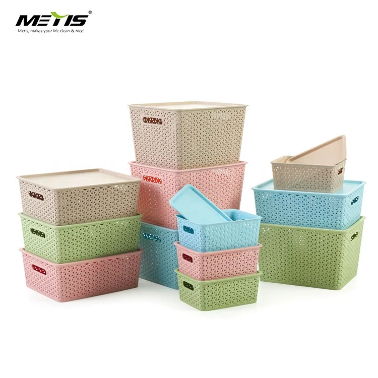 coloured storage boxes