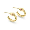 2019 retro design jewelry gold ruby snake hoop earrings for women
