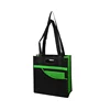 Export Quality Eco Friendly Recycled D Cut Long Tote Non Woven Logo Shopping Bags With Pocket