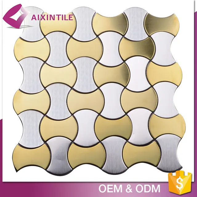 2017 Brushed Tile Stainless Steel Material Metal Mosaic