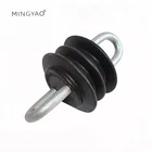 Composite material pull wire tension strain insulator